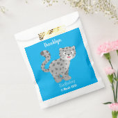 かわいいユキヒョウ漫画イラストレーション フェイバーバッグ (封をした状態)