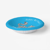 かわいいユキヒョウ漫画イラストレーション ペーパーボウル (傾斜あり)