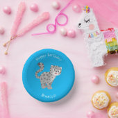 かわいいユキヒョウ漫画イラストレーション ペーパーボウル (パーティー)