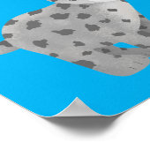 かわいいユキヒョウ漫画イラストレーション ポスター (角)