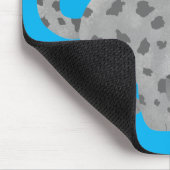 かわいいユキヒョウ漫画イラストレーション マウスパッド (コーナー)