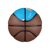 かわいいユキヒョウ漫画イラストレーション ミニバスケットボール (右)