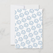 かわいいユキヒョウ雲の上で眠る赤ちゃんシャワー サンキューカード (裏面)