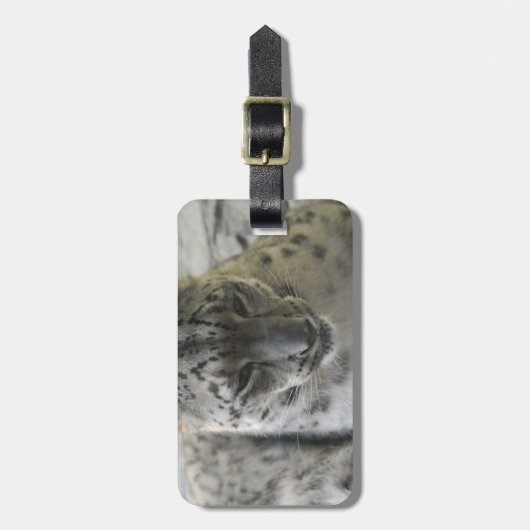 かわいいユキヒョウ ラゲッジタグ (正面縦)