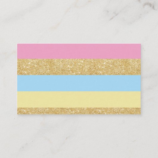 かわいいユニコーンあなたのユニコーンの名前のゲームカードとは エンクロージャーカード (裏面)