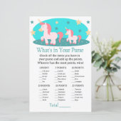 かわいいユニコーンあなたの財布ゲームの赤ちゃんシャワーの中に何がある (スタンド正面)