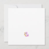 かわいいユニコーンとアイスクリーム 招待状 (裏面)