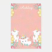 かわいいユニコーンとフローラペルソライズ ポストイット (正面)