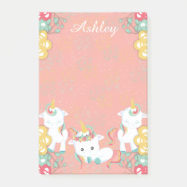 かわいいユニコーンとフローラペルソライズ ポストイット