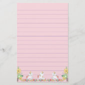 かわいいユニコーンとフローラ 便箋 (正面)