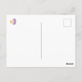 かわいいユニコーンねこ - オーダーメイド年齢の子供の誕生日 ポストカード (裏面)