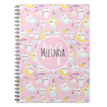 かわいいユニコーンねこ ライトピンク柄