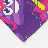 かわいいユニコーンのウンチEmoji フリースブランケット (角)