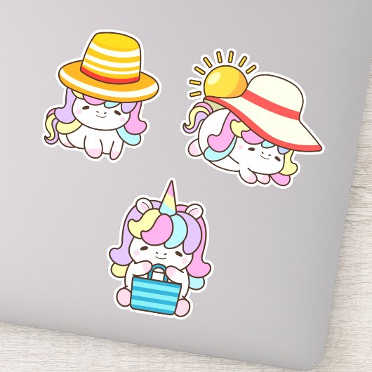 かわいいユニコーンのステッカー3枚セット シール