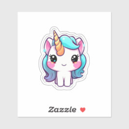 かわいいユニコーンのステッカー シール