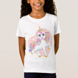 かわいいユニコーンのハート Tシャツ