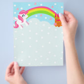 かわいいユニコーンのフライヤー チラシ (手)