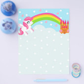 かわいいユニコーンのフライヤー チラシ (シングル)