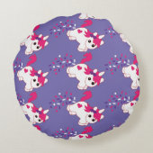 かわいいユニコーンのベビーぬいぐるみクッション ラウンドクッション (裏面)