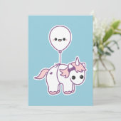 かわいいユニコーンのベビーシャワー招待状 招待状 (スタンド正面)