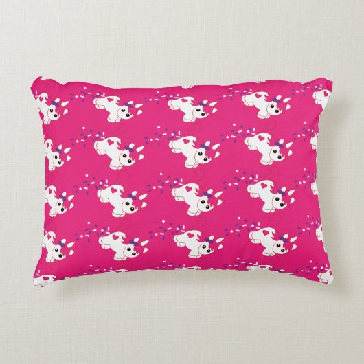 かわいいユニコーンのベビー家具 アクセントクッション (正面)