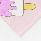 かわいいユニコーンの励まし フリースブランケット (角)