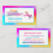 かわいいユニコーンの名刺 名刺 (正面/裏面)