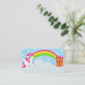 かわいいユニコーンの名刺 名刺 (スタンド正面)