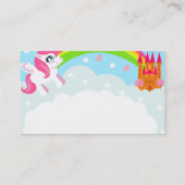 かわいいユニコーンの名刺 名刺 (裏面)