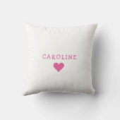 かわいいユニコーンの名前スイートドリームスリーピーヘッドガール クッション (裏面)