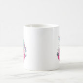 かわいいユニコーンの名前入り  コーヒーマグカップ (中央)
