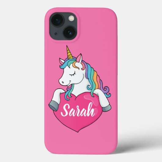 かわいいユニコーンの名前入り Case-Mate iPhoneケース (裏面)