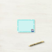 かわいいユニコーンの夢 |青 |星 ポストイット (デスク上)