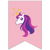 かわいいユニコーンの女の子のベビーシャワーの旗布の旗の旗 バンティングフラッグ (第1の旗)