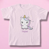 かわいいユニコーンの女の子Tシャツ Tシャツ