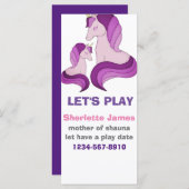 かわいいユニコーンの子供たちがカードを呼ぶ (正面/裏面)