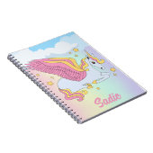 かわいいユニコーンの子供用ノート   ノートブック (右側)