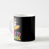 かわいいユニコーンの学校の初日 コーヒーマグカップ (正面左)