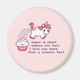 かわいいユニコーンの屁 マグネット