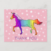 かわいいユニコーンの星たち ありがとう ポストカード (正面)
