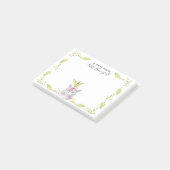 かわいいユニコーンの植木鉢の寄せ書き ポストイット (アングル)