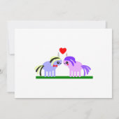 かわいいユニコーンの結婚式 招待状 (裏面)