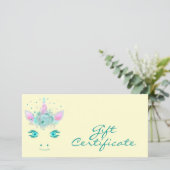 かわいいユニコーンの花の顔 1 証明書 (スタンド正面)