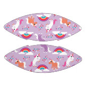 かわいいユニコーンの虹の紫色 アメリカンフットボール (パネル)