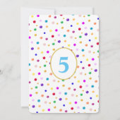 かわいいユニコーンの誕生日パーティー 招待状 (裏面)