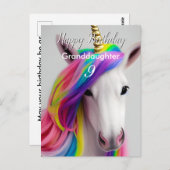 かわいいユニコーンの誕生日ポストカード ポストカード (正面/裏面)