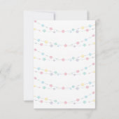 かわいいユニコーンの魔法のバナー子供の誕生日 サンキューカード (裏面)