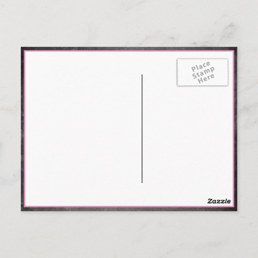 かわいいユニコーンの黒板メッセージカード ありがとう ポストカード (裏面)