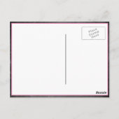 かわいいユニコーンの黒板風誕生日カード。子供向けの感謝カード。グレーの黒板に虹色のユニコーンがデザイ ポストカード (裏面)