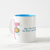 かわいいユニコーンのMitochondriaのコーヒー・マグ ツートーンマグカップ (正面左)